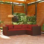 Salon de jardin (lot de 4) 3013632-14 Marron - Rouge - Brun rouge