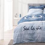 Bettwäsche Sea La Vie Anker maritim Blau - Textil - 135 x 200 x 1 cm