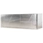 Fliegertisch Silber - Holzwerkstoff - Metall - 112 x 76 x 112 cm