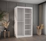 SCHWEBETÜRENSCHRANK PLECIONKA Breite: 100 cm - Silber