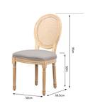 Lot de 2 chaises RICHELIEU Gris platine