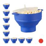 10 x Popcorn Maker Silikon blau Blau - Durchscheinend