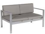 Sitzgruppe SALERNO 4-tlg Grau - Silber - Metall - 142 x 80 x 70 cm