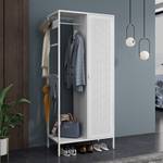 Armoire de chambre Puumala Blanc - Métal - 80 x 180 x 45 cm