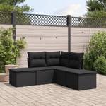 Gartensitzgruppe K5541(5-tlg) Schwarz - Massivholz - 69 x 62 x 55 cm