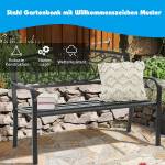 3 Sitzer Metallbank Gusseisen Schwarz - Metall - 64 x 89 x 127 cm