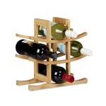 Porte-bouteilles de vin 9 bouteilles Marron - Bambou - 30 x 30 x 15 cm