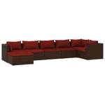 Garten-Lounge-Set (7-teilig) 3013633-15 Braun - Rot