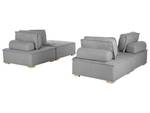 Modulsofa TIBRO 4-tlg Braun - Grau - Textil - 200 x 40 x 100 cm