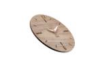 Horloge murale Kultuhr nutwood round Marron - Bois/Imitation - En partie en bois massif - 30 x 30 x 4 cm