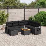 Gartensitzgruppe K4679(8-tlg) Schwarz - Massivholz - 69 x 62 x 62 cm