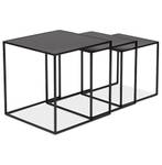 Table Basse BAGGY Noir - Bois massif - 50 x 50 x 50 cm