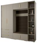 Garderobe Inova 1 Z10 Braun - Gold - Grau - Gold