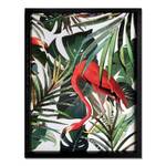 3D-Collage-Bild Flamingo Papier - 64 x 82 x 4 cm