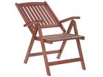 Chaise de jardin TOSCANA Chêne foncé - Rouge - Blanc - 54 x 69 cm - Bois massif