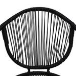 Chaise de jardin Noir - Matière plastique - Textile - 58 x 82 x 57 cm