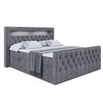 Boxspringbett AURORA Steingrau - Breite: 120 cm - H4