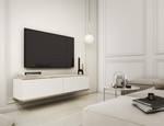 Meuble tv ORO MDF RTV135 2D Doré blanc