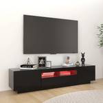 TV-Schrank mit LED-Leuchten D644 Schwarz