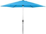 Parasol jardin droit Alu  Sol  - Rond - Bleu