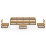 Garten-Lounge-Set (7-teilig) 3009896-1 Braun - Massivholz - Holzart/Dekor - 70 x 30 x 70 cm