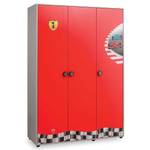 Kleiderschrank Racecup Rot - Holzwerkstoff - 135 x 198 x 54 cm