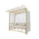 Canapé de jardin Tika Blanc - Bois massif - 204 x 204 x 147 cm