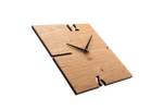 Horloge murale design Puhr oak angular Marron - Bois/Imitation - En partie en bois massif - 30 x 30 x 4 cm