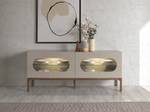 Sideboard aus Grau und Walnussholz