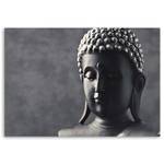 Leinwandbild Buddha Zen Spa Orient Grau 120 x 80 cm