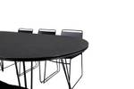 Viga Gartenset Tisch Schwarz - Metall - 100 x 74 x 200 cm