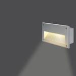 Wandeinbaulampe Brick Downer Grau - Metall - 23 x 13 x 9 cm