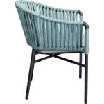 Chaise de jardin à accoudoirs Santanyi Bleu - Matière plastique - 57 x 76 x 62 cm