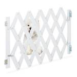 Barrière de sécurité extensible Blanc - Bambou - Métal - 109-108 x 48 x 2 cm