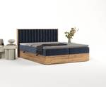 Boxspringbett Komorebi Marineblau - Breite: 140 cm - H3