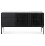 Mobilier Bureau CONVIV Noir - Bois massif - 160 x 82 x 160 cm