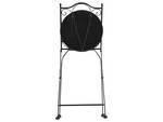 Bistro Set CIGLIANO 3-tlg Schwarz - Blau - Metall - 60 x 75 x 60 cm