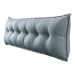 Grand coussin de lit décoratif, lin Gris - Largeur : 180 cm