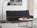 3-Sitzer Sofa ALSTEN Schwarz - Eiche Hell