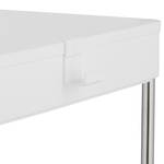 Meuble de rangement Argenté - Blanc - Métal - Matière plastique - 42 x 62 x 15 cm