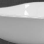 Waschbecken Ovalform 640x365x130mm, weiß Weiß - Keramik - Metall - 37 x 16 x 64 cm