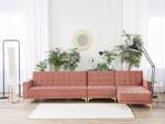 Modulsofa ABERDEEN Gold - Pink - Breite: 347 cm