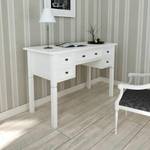 Schreibtisch Weiß - Holzwerkstoff - Massivholz - 110 x 78 x 110 cm