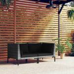 Gartensofa 318604 (2er Set) Grau - Metall - Polyrattan - 70 x 61 x 70 cm