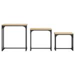 Couchtische 3er Set D919 Braun - Holzwerkstoff - 35 x 53 x 51 cm