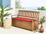 Banc SOVANA Chêne clair - Rouge - Largeur : 160 cm