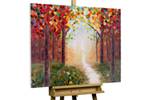 Tableau peint à la main Creative Walk Bois massif - Textile - 100 x 75 x 4 cm