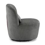 Fauteuil rond pivotant gris foncé DAMIEN Anthracite