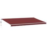 Auvent rétractable 3006542-4 Rouge bourgogne - 300 x 600 cm