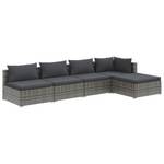 Garten-Lounge-Set (5-teilig) 3013632-5 Anthrazit - Grau